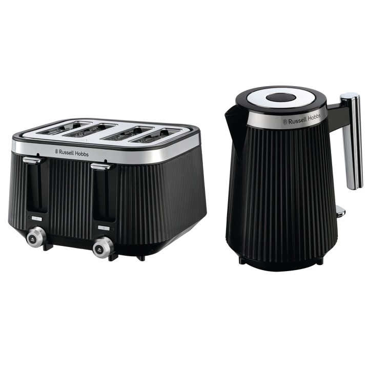 Russell Hobbs 26750 Brontë Kettle Black 1.7L — Fluted Matte Design