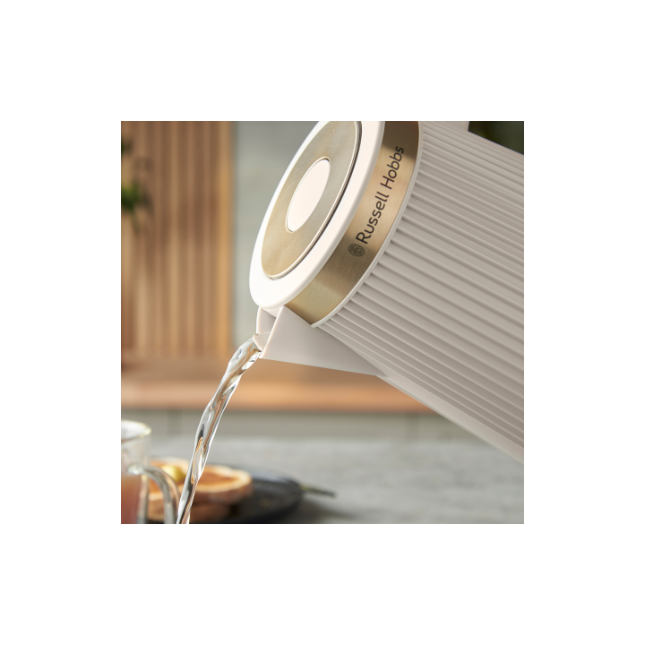 Russell Hobbs 26751 Brontë Kettle Stone 1.7L — Gold Accent Fluted Design