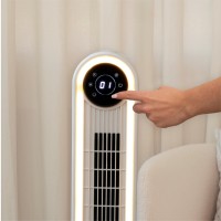 Rediffusion Halo 42" Digital Tower Fan | White