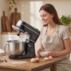 HOMCOM Stavmixer | 6L, 1400W, 11 Hastigheter, LED — Svart