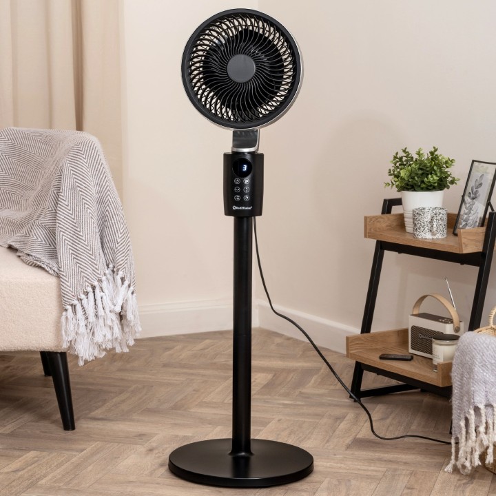 Rediffusion Air360 Oscillating Pedestal Fan | Black