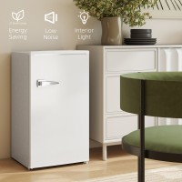 HOMCOM 85L Retro Under-Counter Fridge | Chiller — White