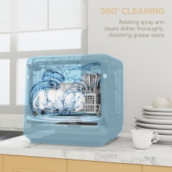Lave-vaisselle de table HOMCOM avec réservoir intégré 6L Mini comptoir