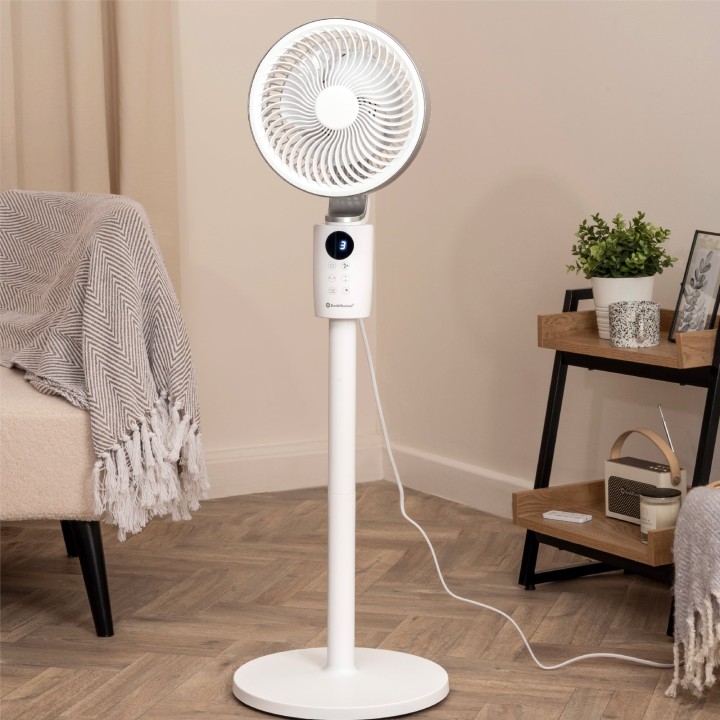 Rediffusion Air360 Oscillating Pedestal Fan | White