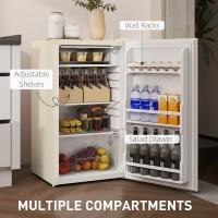 HOMCOM 91L Under-Counter Fridge | Chiller Box — Beige