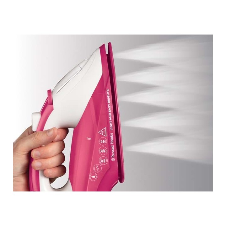 Russell Hobbs 26480 Light and Easy Brights Berry Steam Iron - 2400W Ceramic Soleplate