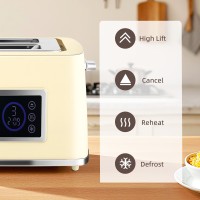 HOMCOM Touch Screen Kedel og Brødrister Sæt - Creme