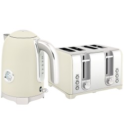 HOMCOM Retro 3000W Vannkoker- og brødristersett – grå