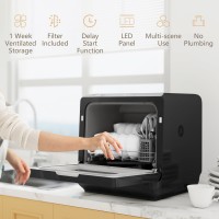 Lave-vaisselle de table HOMCOM avec réservoir intégré 6L Mini comptoir