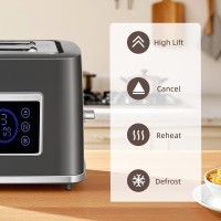 HOMCOM Touchscreen-Wasserkocher und Toaster-Set - Grau