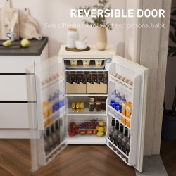 HOMCOM 91L Under-Counter Fridge | Chiller Box — Beige