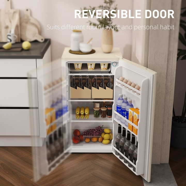 HOMCOM 91L Under-Counter Fridge | Chiller Box — Beige