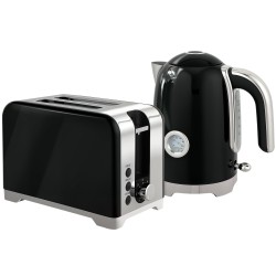 HOMCOM Retro Toaster og Kedelsæt - Sort