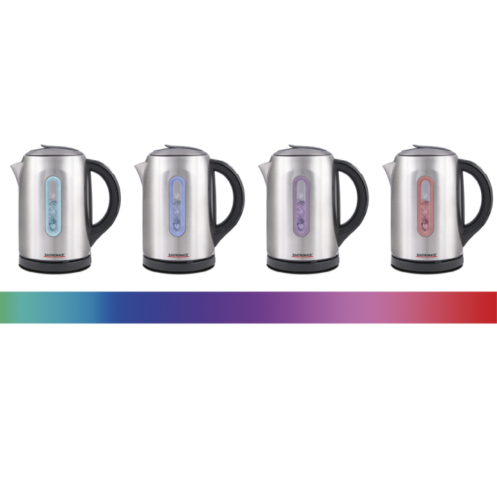 Gastroback 62427 Water Kettle Colour Vision Pro – 4-Temp Colour-Coded Indicator