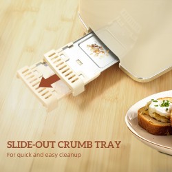 HOMCOM Touch Screen Kettle and Toaster Set - Cream