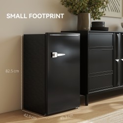 HOMCOM 85L Retro Under-Counter Fridge | Chiller — Black