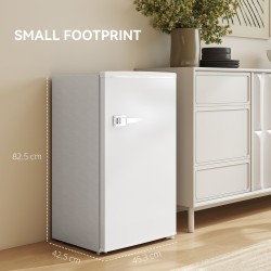 HOMCOM 85L Retro Under-Counter Fridge | Chiller — White