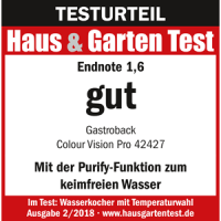 Gastroback 62427 Water Kettle Colour Vision Pro – 4-Temp-farvekodet indikator