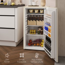 HOMCOM 91L Underbords-køleskab | Køleboks - Beige