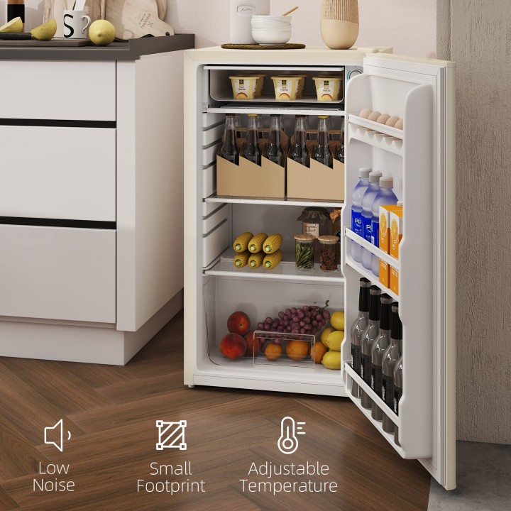 HOMCOM 91L Under-Counter Fridge | Chiller Box — Beige