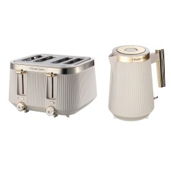 Russell Hobbs 26751 Brontë Waterkoker Steen 1.7L — Goudaccent Geribbeld Ontwerp