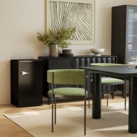 HOMCOM 85L Retro Underbänkskylskåp | Kylbox — Svart