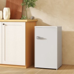 HOMCOM 85L Retro Under-Counter Fridge | Chiller — White