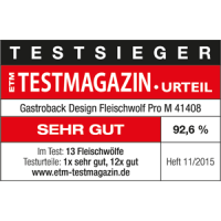 Gastroback 61408 Design Mincer Pro M – 3 Stainless Steel Discs 3mm 4.8mm 8mm Professional Grade
