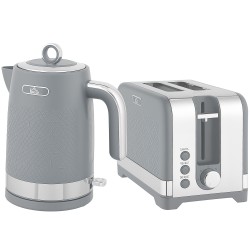 Set de Hervidor y Tostadora HOMCOM Elegante con Textura - Gris