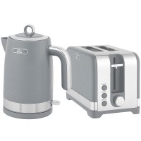 Set bollitore e tostapane HOMCOM elegante con texture - Grigio
