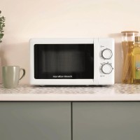Hamilton Beach 20L Manual White Microwave with Stainless Steel Cavity