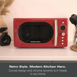 Hamilton Beach 20L Microondas Retro – Rojo