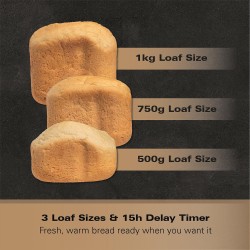 Hamilton Beach ArtisanPro Macchina per il pane HB8202BMP | Doppia impastatura, 16 Programmi