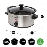 Hamilton Beach The Comfort Cook 3.5L Mijoteuse – Acier inoxydable