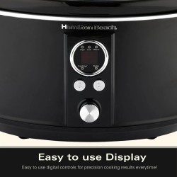 Hamilton Beach Digital 6.5L Ovaali hidas liesi – musta