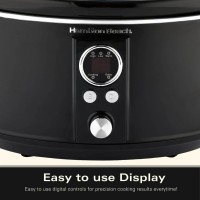 Hamilton Beach Digital 6.5L Oval Slow Cooker – Black