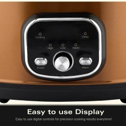 Hamilton Beach Digital 6.5L Mijoteuse ovale – Cuivre