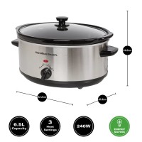 Hamilton Beach The Family Favourite 6.5L Slow Cooker – Rustfrit stål