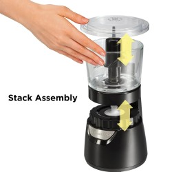 Hamilton Beach 700ml Stack and Press Glass Bowl Chopper