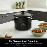 Hamilton Beach The Mighty Mini 1.8L Slow Cooker - Svart