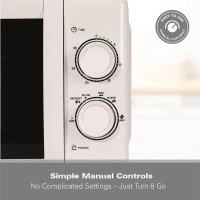 Hamilton Beach 20L Manual White Microwave with Stainless Steel Cavity