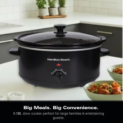Hamilton Beach Familienfavoritten 6.5L Slow Cooker – Svart