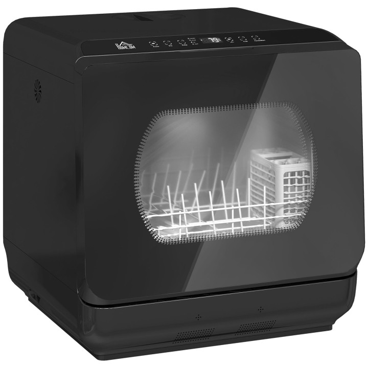 HOMCOM Table Top Dishwasher with Built-in 6L Water Tank, Mini Countert