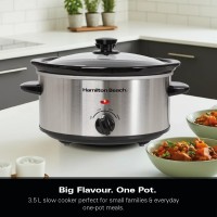 Hamilton Beach The Comfort Cook 3.5L Slow Cooker – Stainless Steel
