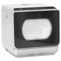 HOMCOM Table Top Dishwasher with Built-in 6L Water Tank, Mini Countert