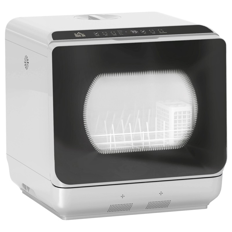 HOMCOM Table Top Dishwasher with Built-in 6L Water Tank, Mini Countert