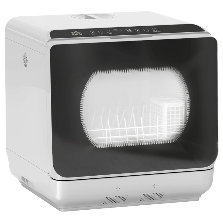 HOMCOM Table Top Dishwasher with Built-in 6L Water Tank, Mini Countert