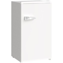 HOMCOM 85L Retro Kylskåp Under Bänk | Kylbox — Vit