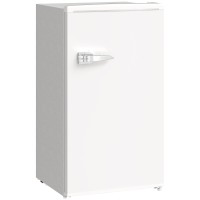 HOMCOM 85L Retro Unterbaukühlschrank | Kühlschrank – Weiß
