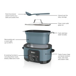 Ninja Foodi 8-I-1 PossibleCooker Sea Salt Grey 8L MC1001 | Tiny Lux